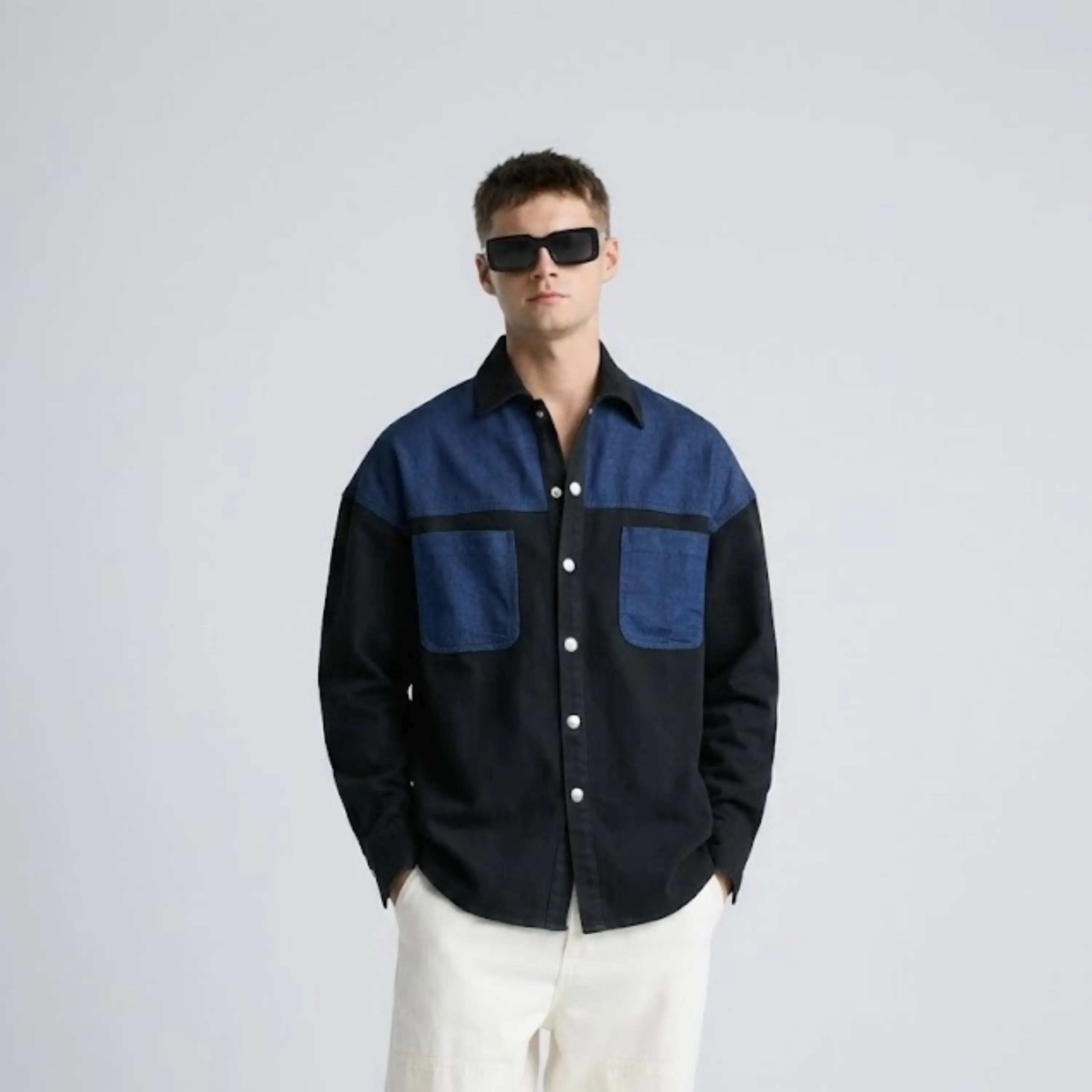 Carbon Dual-Tone Denim Shirt